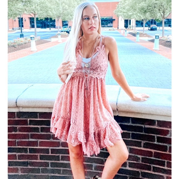 NWT FP Free People Adella Lace Slip Dress Boho Xs - Picture 2 of 15